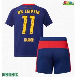 RB Leipzig Conrad Harder #11 Bortaställ Barn 2025-26 Kortärmad (+ Korta byxor)